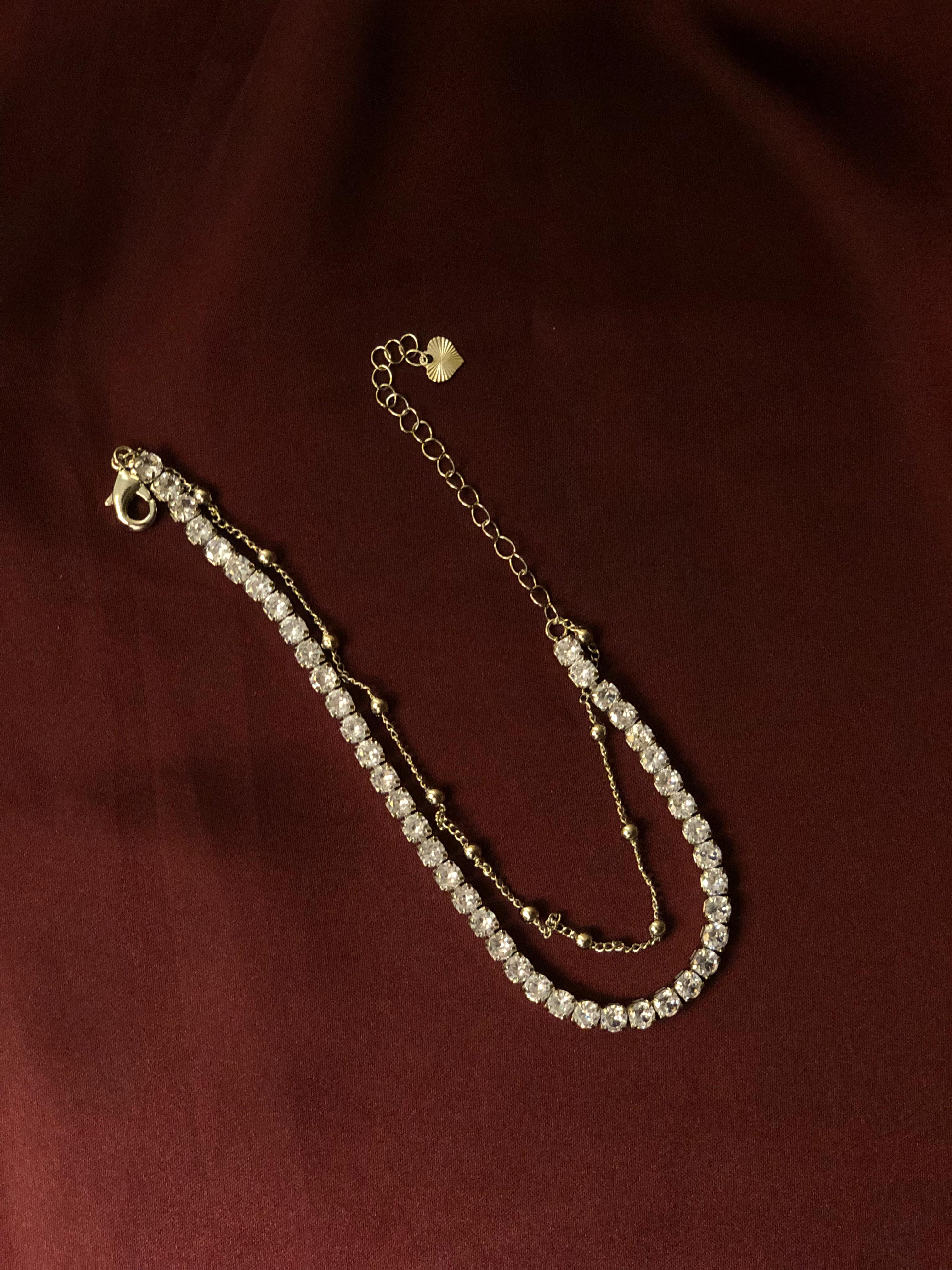 Silver Crystalline Necklace