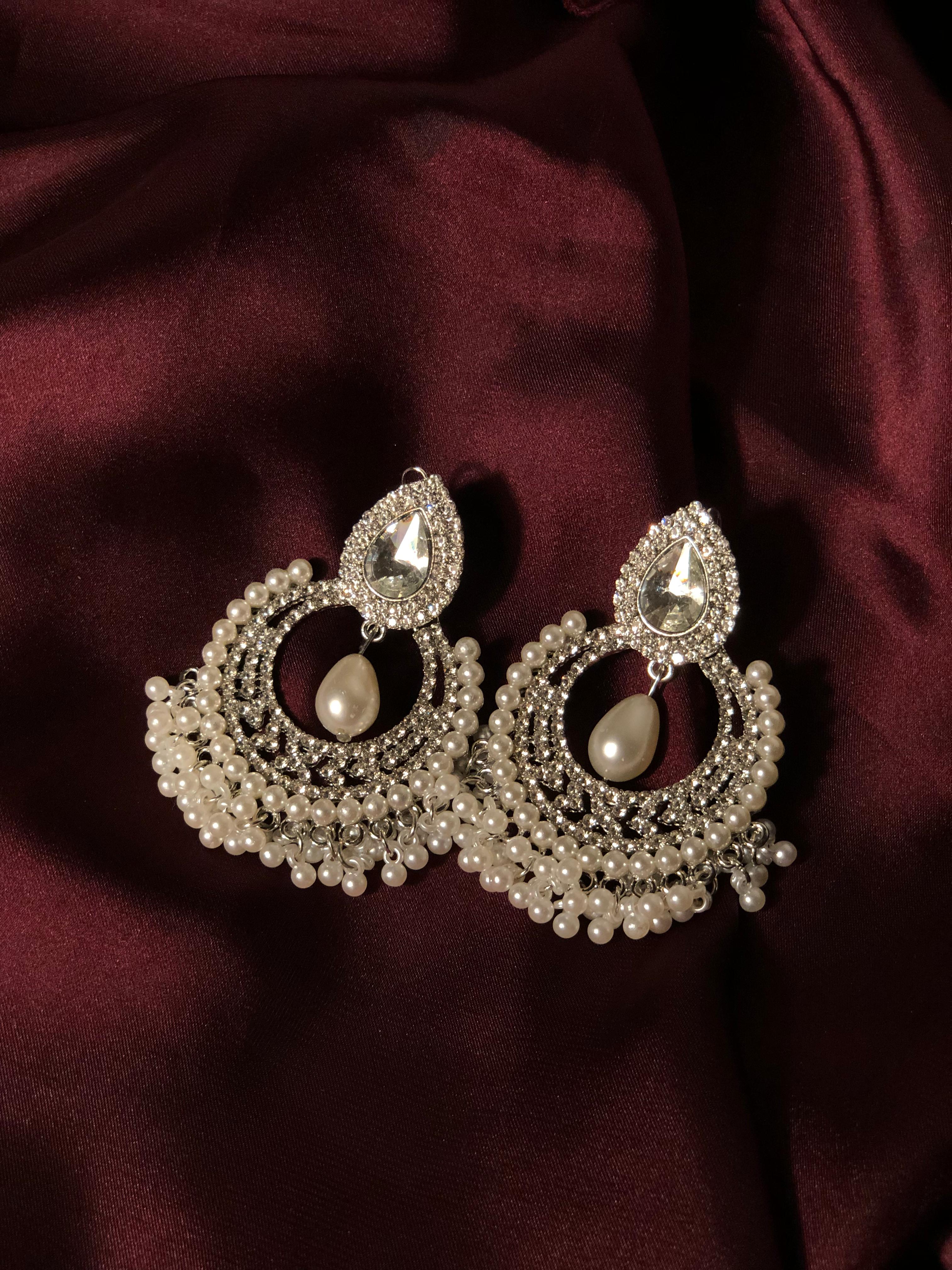 Silver Pearl Earrings