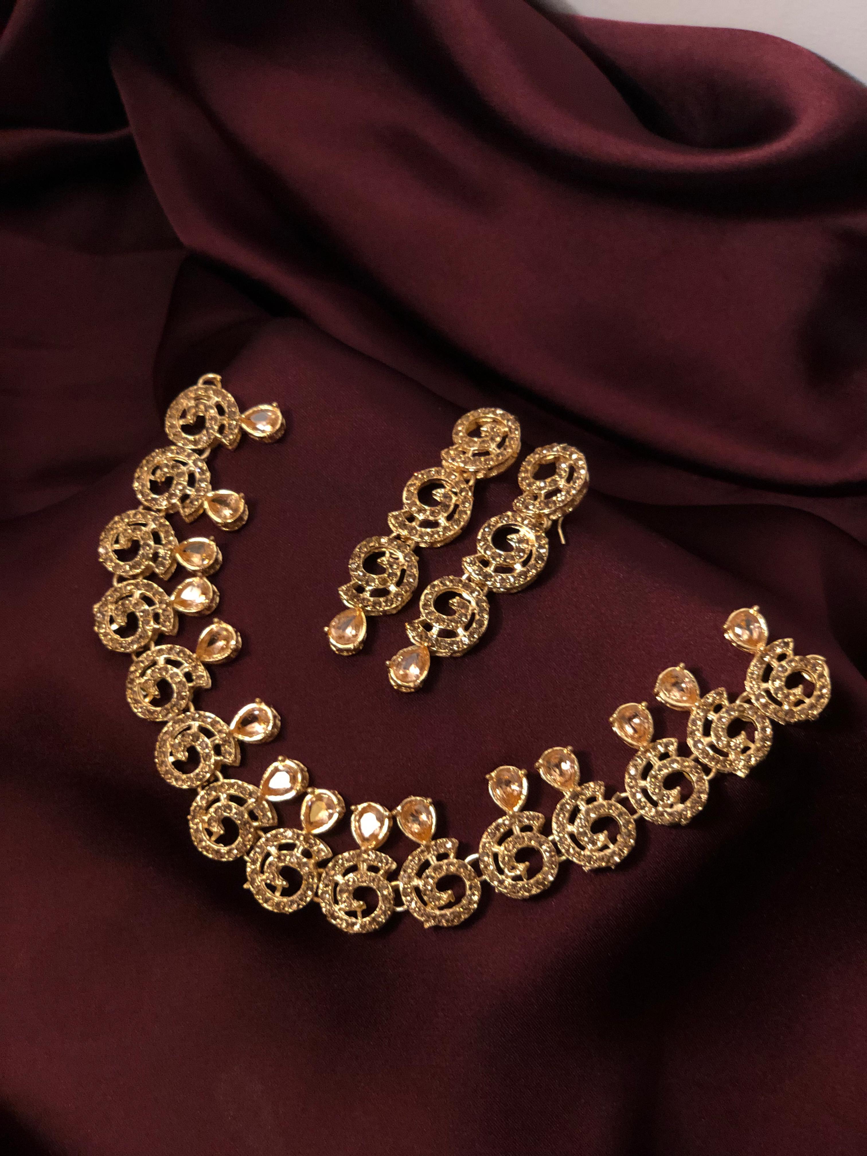 Golden Zircon Necklace